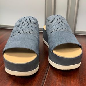 Dr. Scholl’s Collins Navy Platform Sandals Size 6